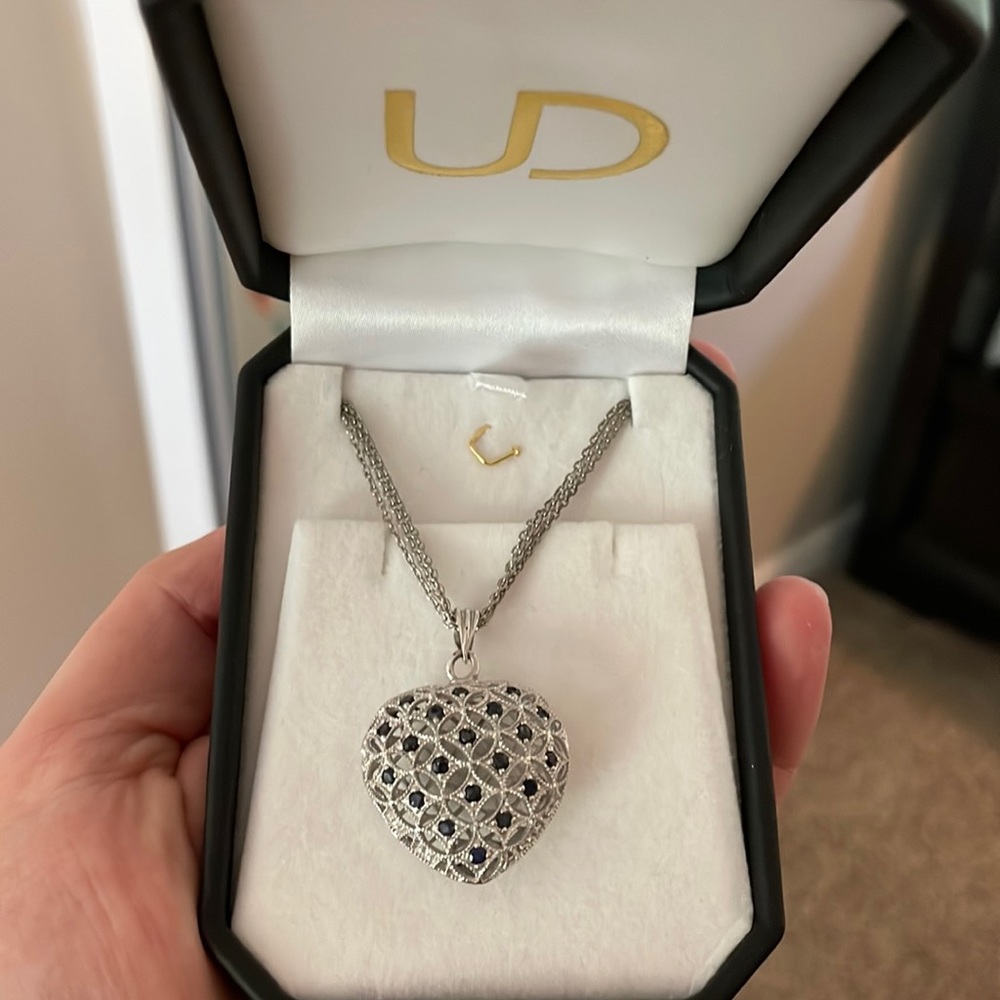 Sapphire heart necklace